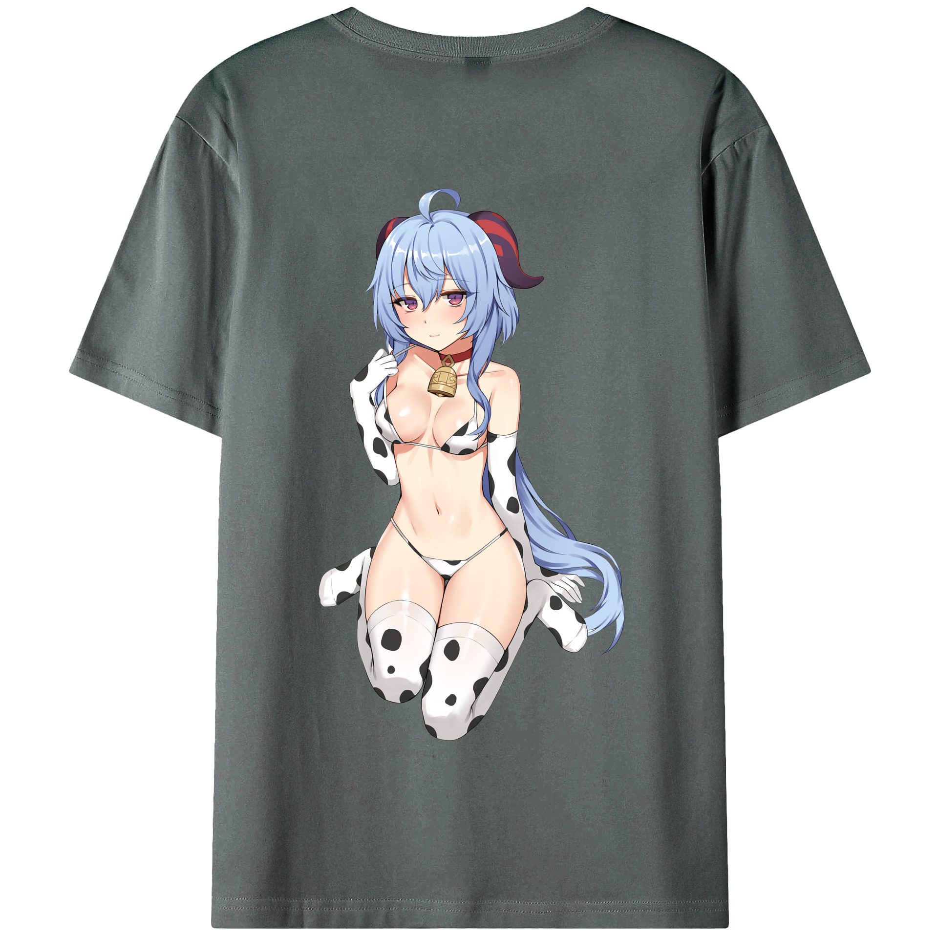 げんし神 甘雨 かんう genshin Ganyu 綿100％半袖Tシャツ（背面プリント）